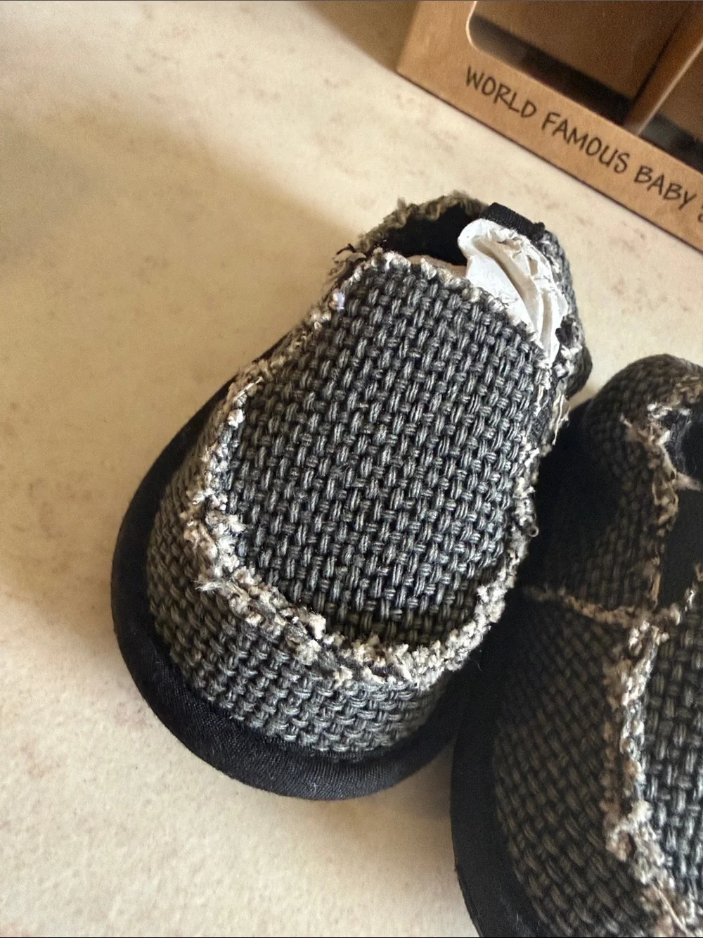 2 pair of Me in Mind Tan Hemp Slip-On Baby Shoes